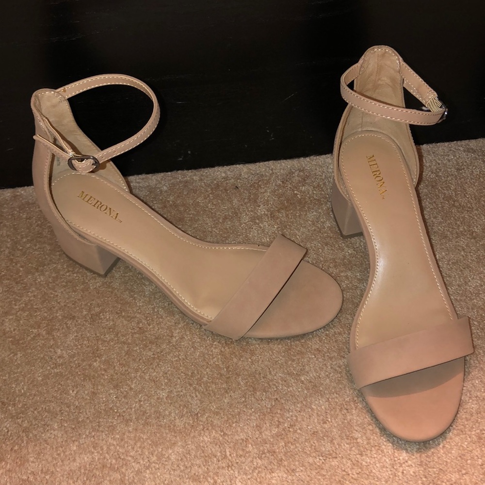 MERONA NUDE STRAPPY HEEL